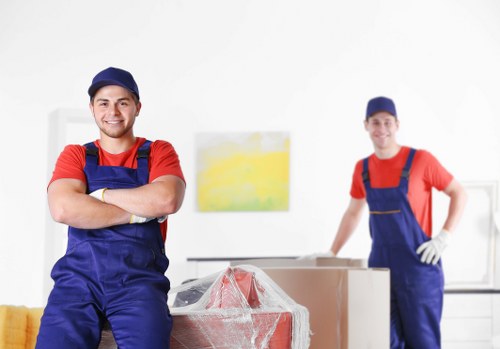 Removal team preparing for a house move in Streatham