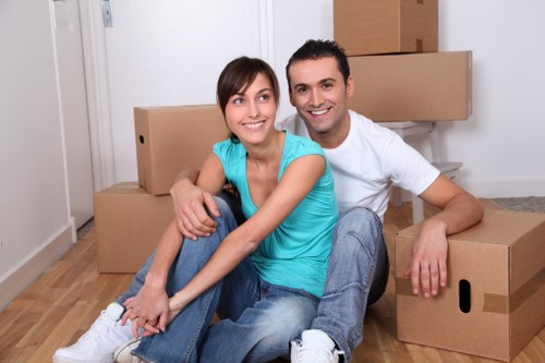 Packed household items ready for transport in Streatham
