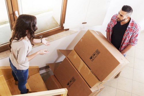Careful handling of office equipment during a Streatham move
