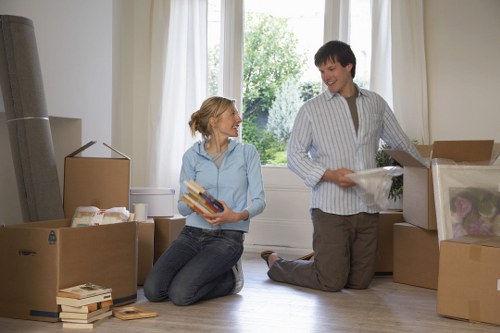 Packed boxes ready for a Streatham flat or house removal