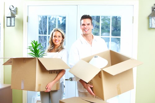 Commercial relocation team managing furniture and equipment transport in Streatham